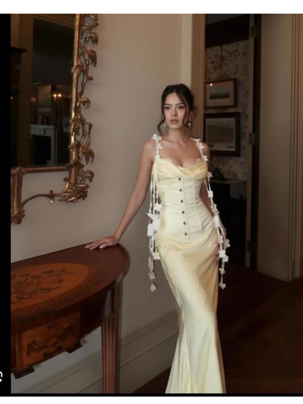 NBD Inaya Gown in Butter Yellow